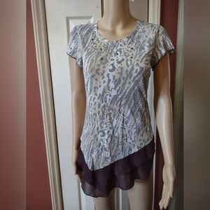 Madison & Berkeley women's size medium short sleeve blouse shirt top